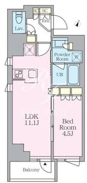 クレストコート旗の台 402 間取り図