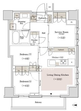 パークホームズ文京白山ヒルテラス 502 間取り図
