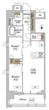 ＲＪＲプレシア蒲田 508 間取り図