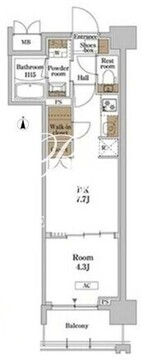 ＲＪＲプレシア蒲田 507 間取り図