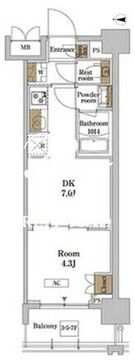 ＲＪＲプレシア蒲田 311 間取り図