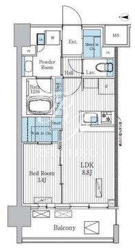 テラ蚕糸の森 404 間取り図