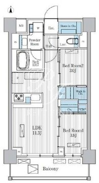 テラ蚕糸の森 309 間取り図