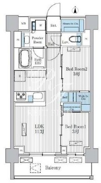テラ蚕糸の森 308 間取り図