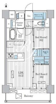 テラ蚕糸の森 409 間取り図