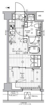 プレミアムキューブ王子神谷 208 間取り図