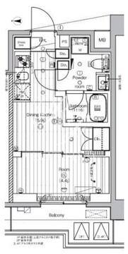 プレミアムキューブ王子神谷 303 間取り図