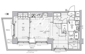 プレミアムキューブ王子神谷 401 間取り図