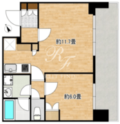 ブリリアタワー浜離宮 1807 間取り図