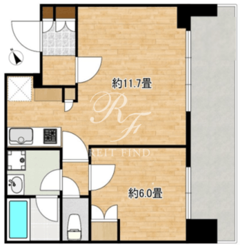 ブリリアタワー浜離宮 1807 間取り図