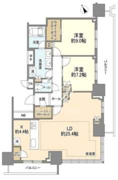 ブリリアタワー浜離宮 3105 間取り図