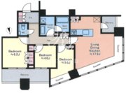 パークタワー勝どき S-3911 間取り図