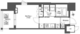リーブルグラント西新宿 E-601 間取り図