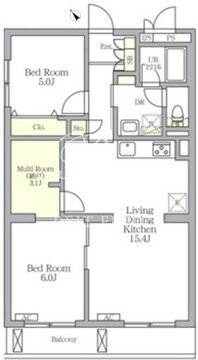 メゾンカルム中落合ノース 205 間取り図