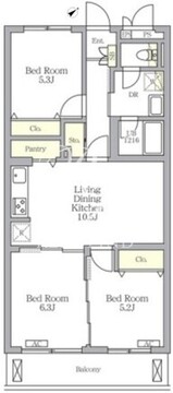 メゾンカルム中落合サウス 303 間取り図