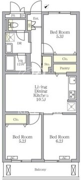 メゾンカルム中落合サウス 304 間取り図