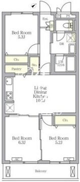 メゾンカルム中落合サウス 103 間取り図