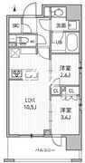 シーズンフラッツ新御徒町イースト 1001 間取り図 ?>