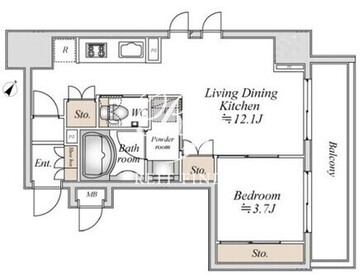 ラドゥセール巣鴨 211 間取り図