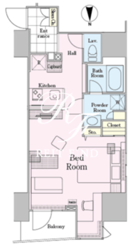 ロイジェントパークス四ツ谷 702 間取り図