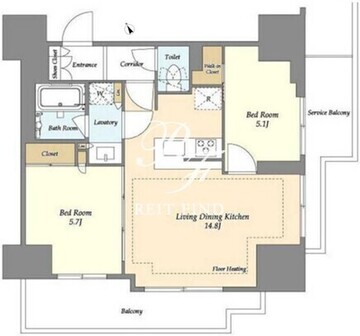 オアーゼ日暮里レジデンス 912 間取り図