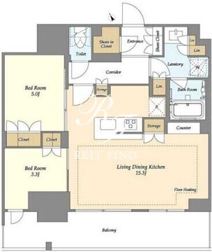 オアーゼ日暮里レジデンス 518 間取り図