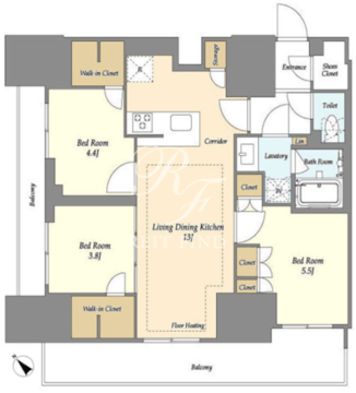 オアーゼ日暮里レジデンス 1306 間取り図