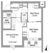 コンフォリア・リヴ南品川 507 間取り図 ?>