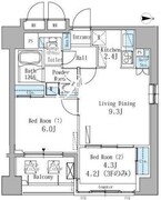 パークアクシス駒込 303 間取り図