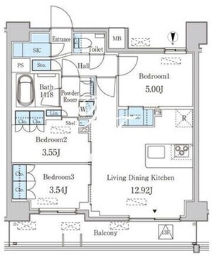 JP noie 西蒲田 1402 間取り図