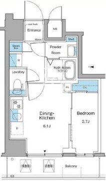 ルフォンリヴェント清澄白河 902 間取り図