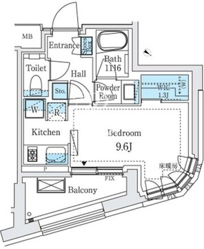 パークコート恵比寿 306 間取り図