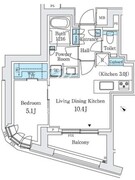 パークコート恵比寿 701 間取り図