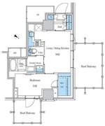 パークアクシス滝野川ラブリーズ 1607 間取り図
