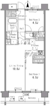 パークアクシス滝野川 304 間取り図