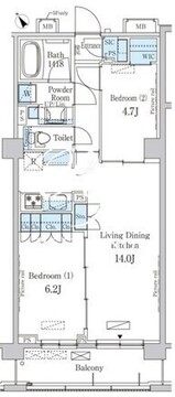 パークアクシス駒込ヒルトップ 302 間取り図