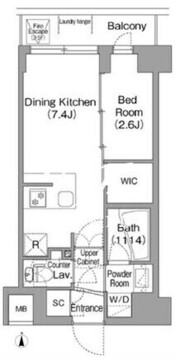 コンフォリア・リヴ平井ミューティオ 209 間取り図