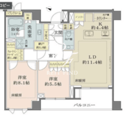 ザ・パークハウス千代田六番町 804 間取り図 ?>