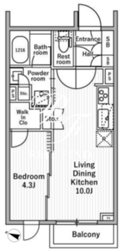 nido本蓮沼 304 間取り図
