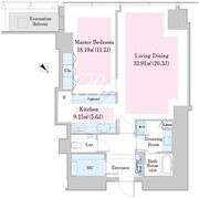 ラ・トゥール新宿ファースト 1901 間取り図