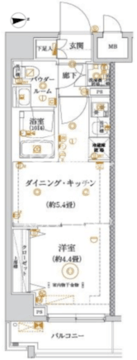 ガリシア亀戸水神 201 間取り図