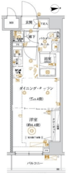 ガリシア亀戸水神 502 間取り図