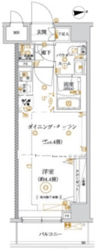 ガリシア亀戸水神 702 間取り図