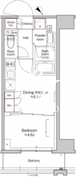 プラウドフラット清澄通り 309 間取り図