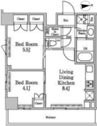 レジディア南品川2 803 間取り図