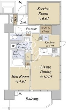 シティハウス巣鴨 303 間取り図