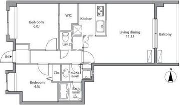 レジディア祐天寺 111 間取り図
