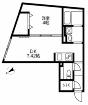 ユーレジデンス武蔵小山 302 間取り図