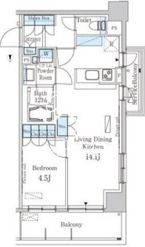 パークアクシス東高円寺 510 間取り図