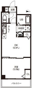 レピュア住吉レジデンス 502 間取り図